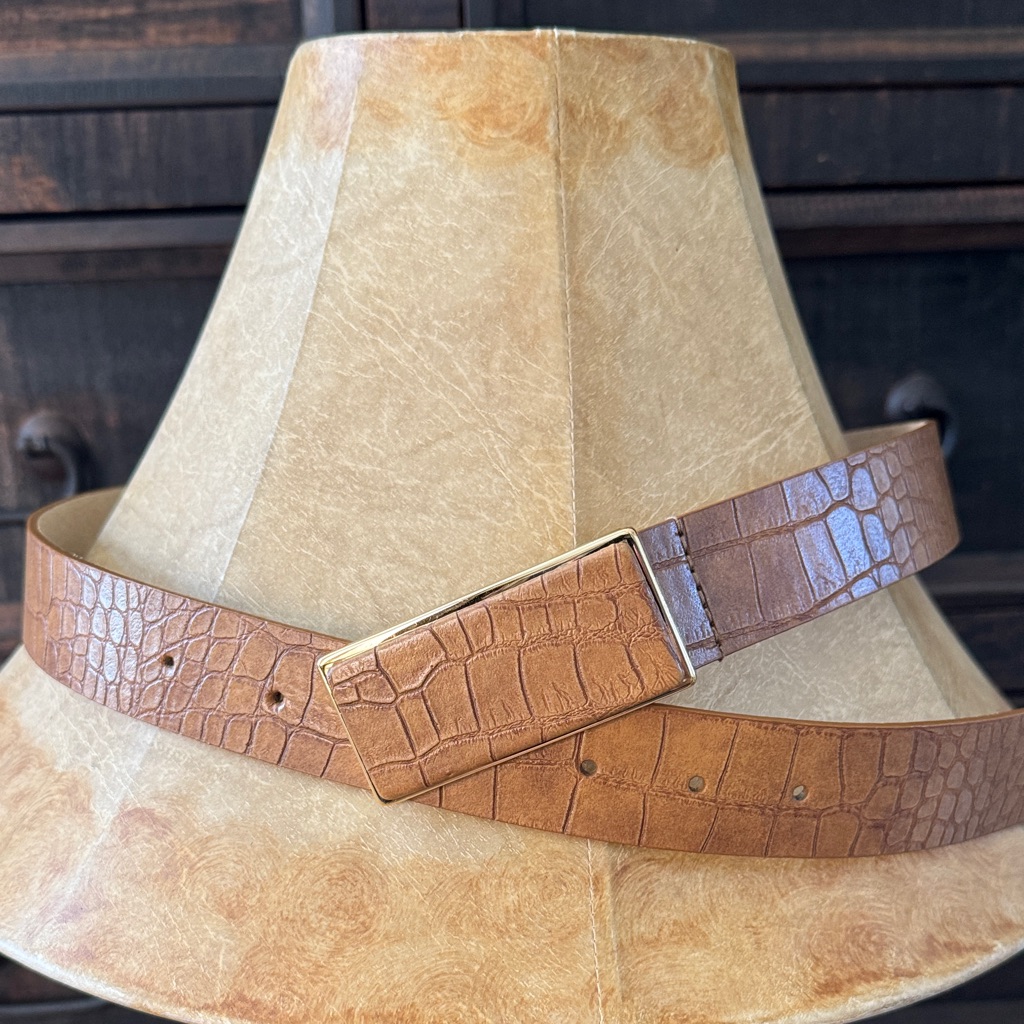 Nine West Brown Crocodile Pattern Belt Nine West Brown Crocodile Pattern Belt